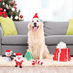 4 Pcs Christmas Dog Toys for Small Dogs Squeaky Small Dog Toys Durable Push Puppy Toys for Chewing Interactive with Crinkle Paper for Small Medium Dogs - Image 7