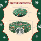 Cat Tunnel Christmas Tree Skirt, Foldable Donut Tunnel Bed Green - Image 5