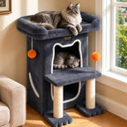 Small Cat Tree Tower Scratching Post for Indoor Cats Large Adult by FeliskynCatTreeTower