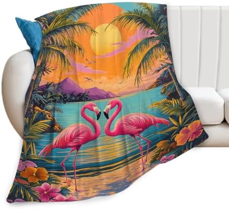 Flamingo Blanket Tropical Flamingo Throw Stuff Gifts 80"x60" by Unknown