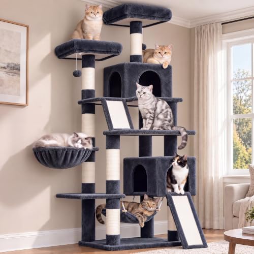 Gitelsnour Cat Tree, 71'' Tower for Large Cat with Scratching Post, GCT032G by Gitelnour