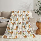 Golden Retriever Throw Blanket Golden Retriever Puppy Stuff Gifts for Dog Lover Kids Girls Boys Adults Women Men Soft Cozy Warm Plush Fluffy Fuzzy Fleece Blanket Decor 60''X80'' - Image 2