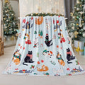 Tupmnbry Christmas Throw Blanket Cute Christmas Cat Blanket 50"x60" by Tupmnbry