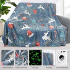 Christmas Blanket for Boys, Christmas Glow in The Dark Blanket for Kids/Toddler/Baby, Soft Fleece Blankets and Throw, Birthday 50"x 60" - Image 5