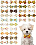 PET SHOW 30 Pack Fall Dog Bowties Bulk for Small Dogs Cats by PETSHOW