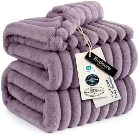 Bedsure Soft King Size Blankets for Bed Light Purple "108"x90" by BEDSURE