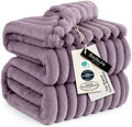 Bedsure Soft King Size Blankets for Bed Light Purple "108"x90" by BEDSURE