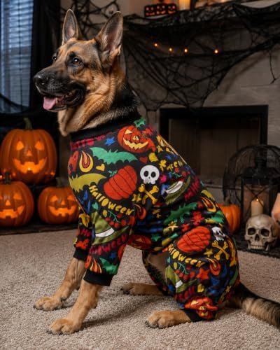 PET SHOW 4 Pack Halloween Fleece Dog Pajamas Warm for Extra Large Dogs - Image 6