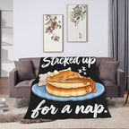 Sleepy Pancakes Blanket Throw Gift for Girls Women 80"X60" - Image 3