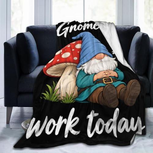 Sleepy Gnome Blanket Throw Gift for Girls Women 50"X40" by Unknown