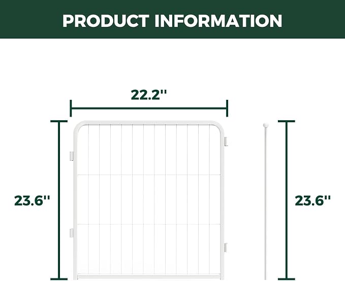 FXW 2 Add-on Wire Panels for AuraSpace Pro Dog Playpen, 24" H | Fits AuraSpace Pro Acrylic & Wire Mesh Indoor Dog Playpen 24"H, Includes 2 Panels