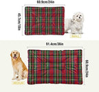 Green and Red Tartan Plaid Dog Bed Mat for Small Dog Puppy Cat Kitten, Traditional Scottish Tartan Check Ultra Soft Pet Bed Mattress for Crate with Anti-Slip Washable, 18 x 24 Inches - Image 3