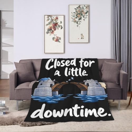 Sleepy Drawbridge Blanket Throw Gift for Girls Women 80"X60" - Image 3