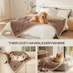 Luciphia Waterproof Dog Blanket, Reversible Sherpa Fleece for Couch Cover - Image 4
