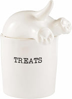 Dog Tail Treat Canister - Ceramic Dog Treat Jar | Store Your Dog Treats