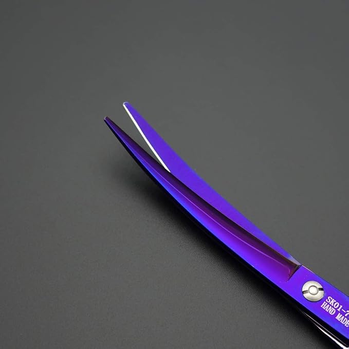 7.0 inches Professional Dog Grooming Scissors Set Straight & thinning & Curved & chunkers & comb 5pcs in 1 Set for left-handed & right handed