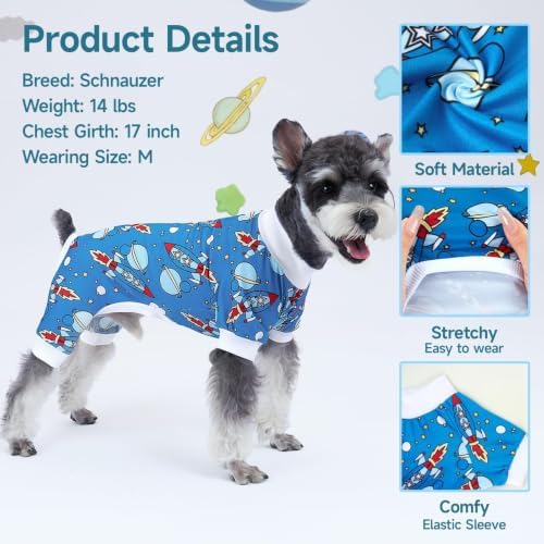 XPUDAC 4 Pack Dog Pajamas for Small Dogs Boy Puppy Pjs Onesies Clothes, XXS - Image 5