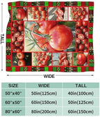 Tomato Blanket for Girls Women Adults Kids Soft Cozy Fleece Healthy Fruits Vegetables Throw Blankets Gifts Warm Flannel Plush Lightweight Decor for Couch Bed Sofa 80"X60" - Image 7