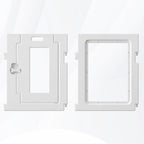Clear Acrylic Dog Playpen 2 PCS, 2 Panels, Includes 1 Gate & 1 Panel, White