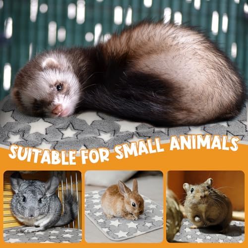 Tatuo 4 Pcs Fleece Dog Blanket for Puppy Cat, Grey, 24 x 16 in, Star - Image 5