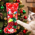 Christmas Stocking Cat Toys, 15PCS Christmas Cat Toy Set with Mouse, Squeaky Toys, Balls, Cat Teaser, Indoor Interactive Cat Toy Gift - Red - Image 5
