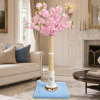 Fantasreen Pink Flower Scratching Post 35'' with Interactive Toys for Indoor Cats by Fantasreen