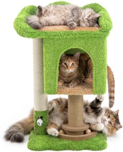 WOOCHPET Cat Tree with Sisal Scratching Posts and Cat Toys for Indoor Kittens - Image 7