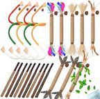 Cat Toys 21PCS Mix Catnip Chew Rope Silvervine Stick for Indoor Cat by GREMBEB