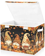 Bolaz Gnome Pumpkin in Autumn Storage Bins with Lids and Handles, Storage Box Basket with Cover Collapsible Organizer Containers for Home Closet, Shelves by Unknown
