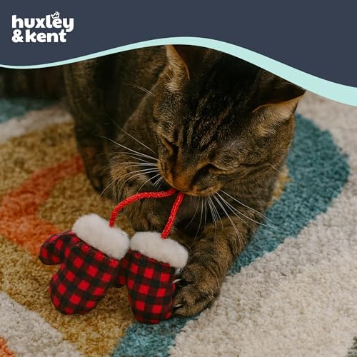 Huxley & Kent Plush Crinkle Catnip Cat Toy, Mittens for Kittens - Image 3