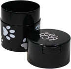 Pawvac 3 Ounce Vacuum Sealed Pet Food Storage Container; Black and White Paws
