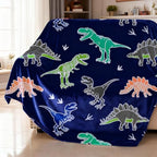 COMFAR Dinosaur Blanket for Boys, Dinosaur Glow in The Dark Blanket for Kids/Toddler/Baby, Soft Fleece Blankets and Throw, Birthday 50"x 60" - Image 4