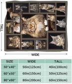 Cat Blanket for Girls Women Boys Men Adults Kids Soft Cozy Fleece Maine Coon Throw Blankets Gifts for Cat Lovers Warm Flannel Plush Stuff Lightweight Decorative for Couch Bed Sofa 80"X60" - Image 7