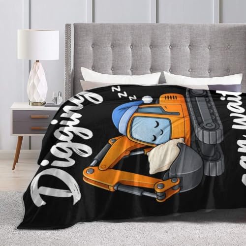 Sleepy Excavator Blanket Throw Gift for Girls Women 60"X50" - Image 6