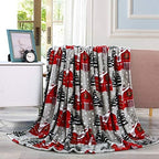 Elegant Comfort Luxury Velvet Super Soft Christmas Prints Fleece Blanket-Holiday Theme Home Décor Fuzzy Warm and Cozy Throws for Winter Bedding, Couch and Gift, 50 x 60 inch, Snowybarn by ELEGANTCOMFORT
