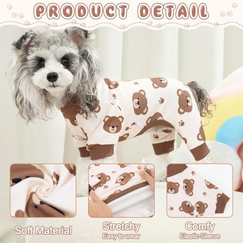 XPUDAC Dog Pajamas for Small Medium Dogs Puppy Clothes Pjs Outfit, XSmall - Image 3