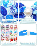 PET SHOW 50 Pack Paisley Small Dog Collar Bow Ties Bulk Puppy Cats Adjustable Bowties for Medium Dogs Floral Bowknots Holiday Party Ties Pet Grooming Accessories Assorted Randomly - Image 3