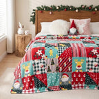 Gogreen Cozy Christmas Blanket - 300 GSM Flannel Throw Size for Home Decoration - Ultra Soft (Christmas Classical Plaid, Throw - 50" x 60") - Image 3