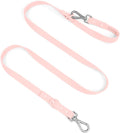 Wisedog Waterproof Dog Leash, Gossamer Pink, 6 ft × 3/4 in | Adjustable, 2 Metal Swivel Hooks, Easy to Clean, For Small, Medium, Large breed Dogs