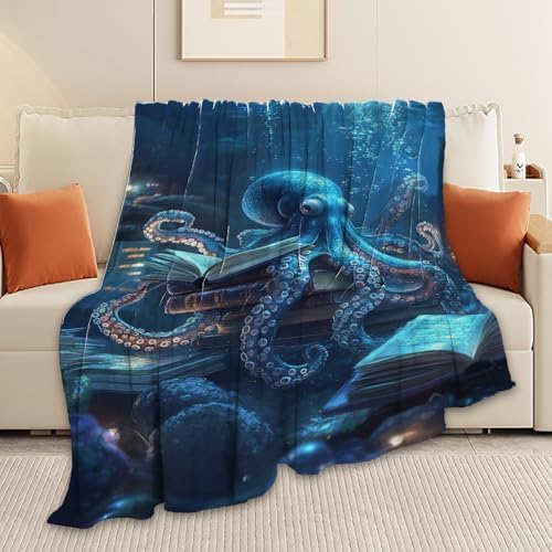 Octopus Throw Blanket Ocean Octopus Stuff Gifts for Kids Girls Boys Adults Women Man Soft Cozy Warm Plush Fluffy Fuzzy Fleece Blanket Decor 40''X50'' - Image 6