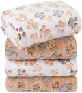 LINENLUX Dog Blankets 4-Pack, Super Soft Fluffy Fleece Pet Throw Warm by LINENLUX