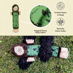Lazy One Bigfoot Squeaky Dog Toy, Soft Crinkle Toy for Dogs, Durable Fabric - Image 4