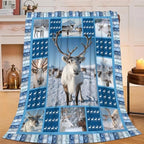 Reindeer Blanket for Girls Women Boys Men Adults Kids Soft Cozy Fleece Deer Moose Throw Blankets Gifts Warm Flannel Plush Lightweight Decor for Couch Bed Sofa 80"X60" by Unknown
