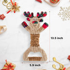 Christmas Dog Squeaky Toys for Large Dogs Tug of War Dog Plush Toys,Large Stuffed Dog Toys with Crinkled Paper,Stuffed Animals Toys for Dogs to Keep Them Busy - Image 5