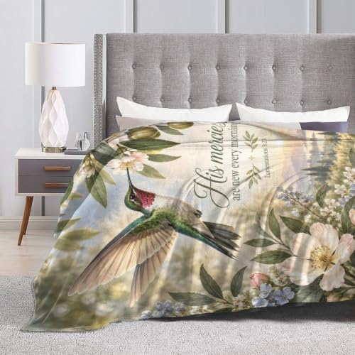 Hummingbird Blanket Christian Throw Stuff Gifts for Women 60"x50" - Image 7