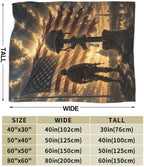American Soldier Blanket Patriotic Military Throw Gifts 80"x60" - Image 3