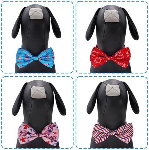 4th of July Dog Bow Ties Bulk for Large Dogs 30 Pack 5.1"*3.1" L - Image 4