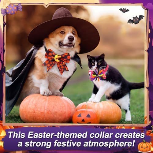 Huhumy 50 Pcs Halloween Dog Bow Ties Thanksgiving Dog Collars Bulk - Image 4