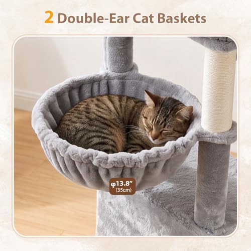 Gitelsnour 74.8'' Cat Tree Tower for Indoor Cats Large, Wide Base, GCT806W - Image 4