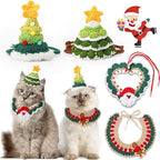 Geyoga 4 Pcs Pet Christmas Costume Suit Gift for Cat Dog, Cute Design by Geyoga